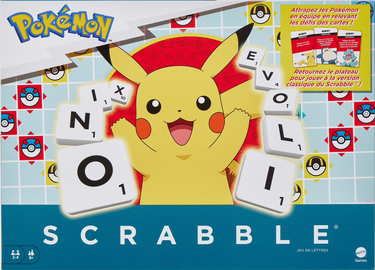 Scrabble Pokémon-Jeu de société familial avec 2 modes de jeu HXT27