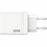 Chargeur secteur Verbatim GaN 3x ports USB-A + 1x port USB-C 30W (Blanc)
