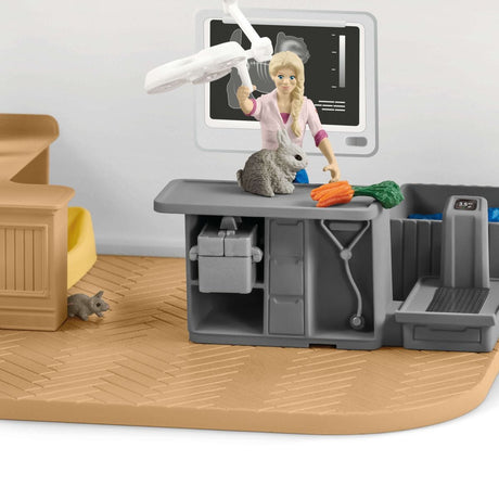 Cabinet vétérinaire avec animaux, coffret de 43 pieces avec figurine vétérinaire, animaux et accessoires, jouets animaux de la