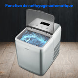 Machine a glaçons cristallins – MEDION MD11950 – Réservoir eau 2,6L – 15kg/24h – 2 tailles – 10 minutes – Inox