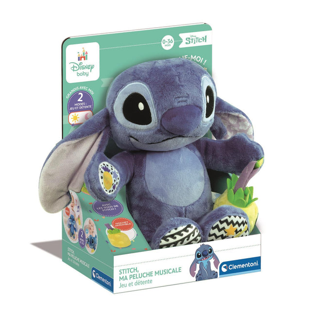 Peluche Musicale - CLEMENTONI - Stitch - Ultra Douce - Berceuses - 12 Mois+