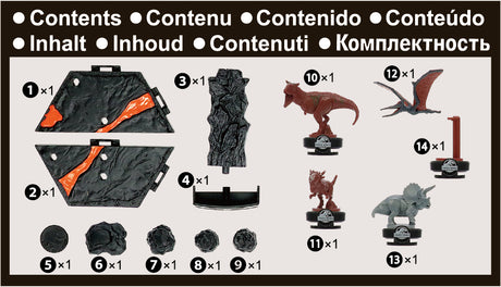 Jeu d'Équilibre - EPOCH GAMES - Jurassic World Volcano Quake - Dinosaures sur Plateforme, Dernier en Place Gagne !