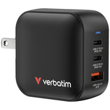 Chargeur secteur Verbatim Mini GaN 1x USB-A + 2x USB-C 70W (Noir)