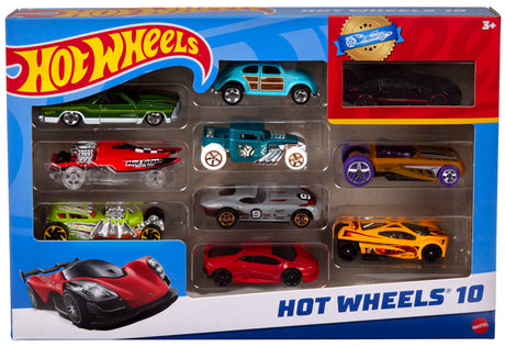 Hot Wheels - Coffret De 10 Véhicules - Coffret Petites Voitures - 3 ans et + 54886