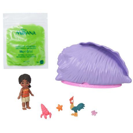 Coquillage Océan Surprise Vaiana, Modele aléatoire figurines et accessoires, Petite poupée ou figurines d'animaux avec sable a model