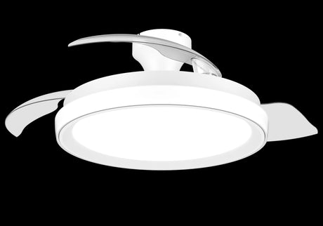 Ventilateur de plafond - Philips - Bliss - Pales rétractables - Diametre 106 cm - Blanc - LED intégrée + télécommande