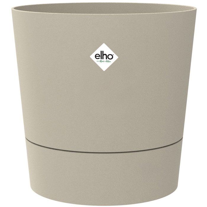 Pot de fleur rond - ELHO - Foss Rond 43 - 39 L - Ř 43 x H 43 cm - Beige - Extérieur
