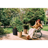 Pot de fleur rond - ELHO - Foss Rond 43 - 39 L - Ř 43 x H 43 cm - Beige - Extérieur