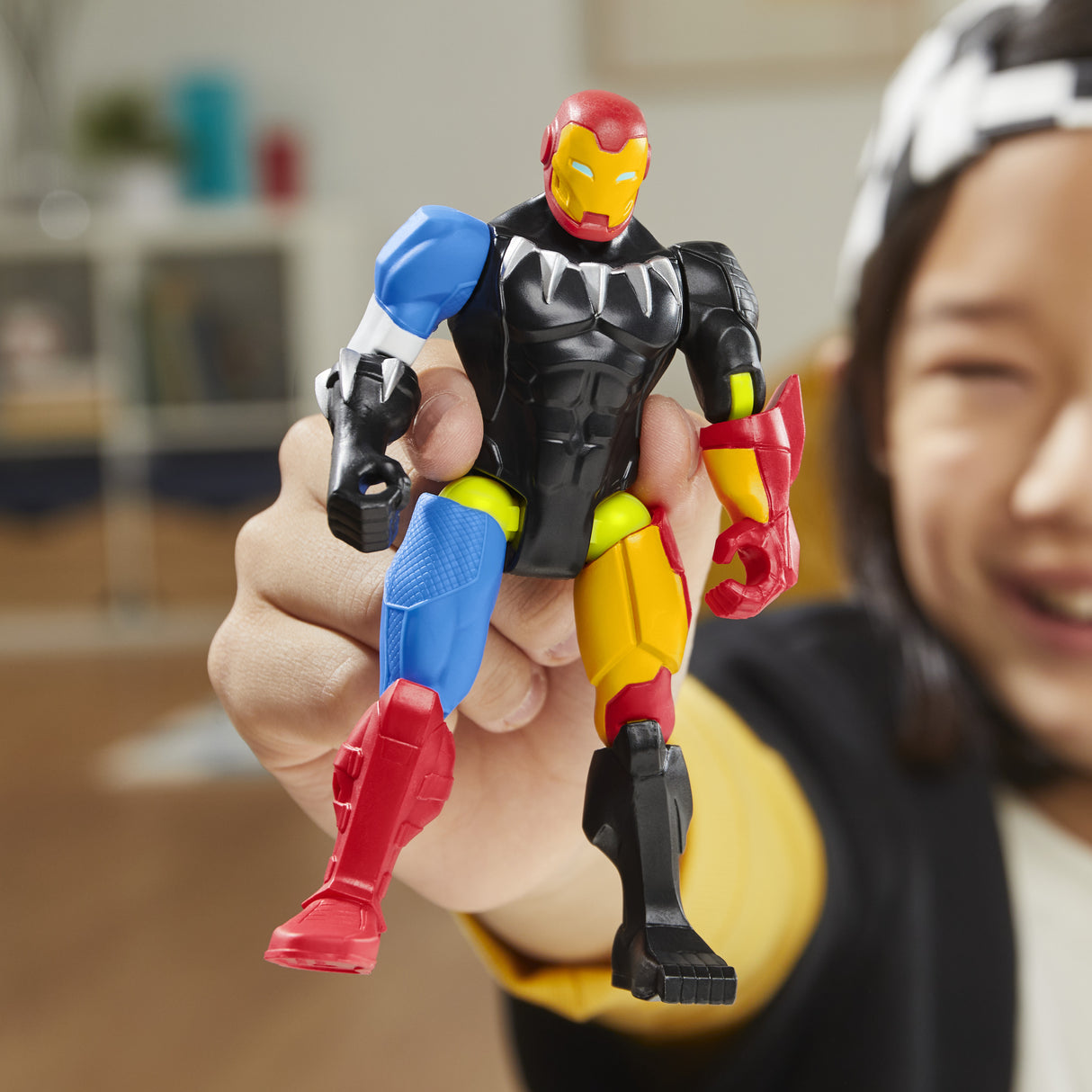 MixMashers Iron Man, figurine 12 cm personnalisable a mélanger et combiner avec accessoires, Marvel, des 4 ans