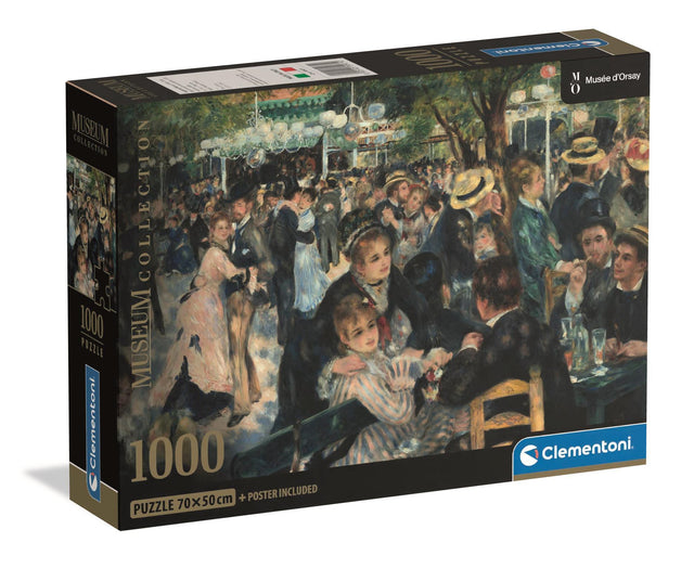 CLEMENTONI - Compact 1000 pieces - Renoir : Bal du Moulin