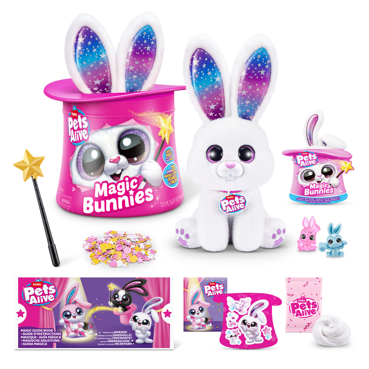 Jeu interactif - ZURU - PETS ALIVE Magic Bunnies - 20 surprises - Effets lumineux - Mixte