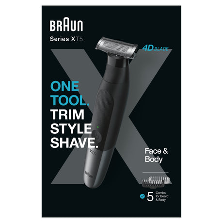 Braun - Tondeuse a Barbe Series X XT5100 -  Avec Rasoir Pour Le Corps Et Le Visage