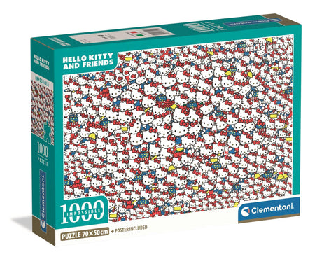 Puzzle 1000 pieces - Clementoni - Hello Kitty et ses Amis - Des 14 ans - Niveau difficile