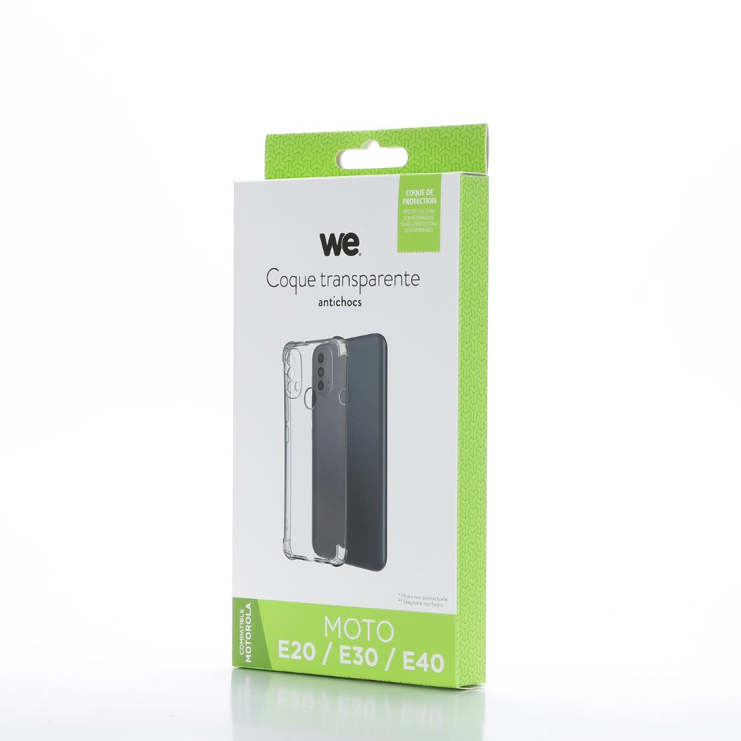 WE Coque de protection TPU MOTOROLA MOTO E20 / E30 / E40 Transparent