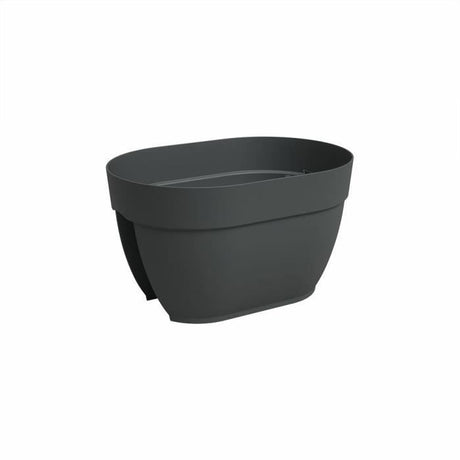 ARTEVASI Jardiniere balcon CAPRI CAMPANA - 40 ma - Anthracite - 39 x 25,6 x 22,5 cm