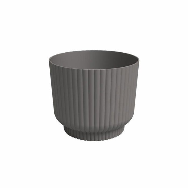 ARTEVASI Pot de fleur - Miami Wavy - 30 cm - 13 L - Anthracite - Dimensions: 29.7x29.7x25.1 cm