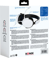 Casque gaming circum-aural - KONIX - Nexus PS5 - Haut-parleurs 40 mm - Microphone intégré - Câble 1,5 m