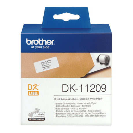 Etiquettes adresses BROTHER P-TOUCH DK-11209 - 29x62mm - 800 étiquettes