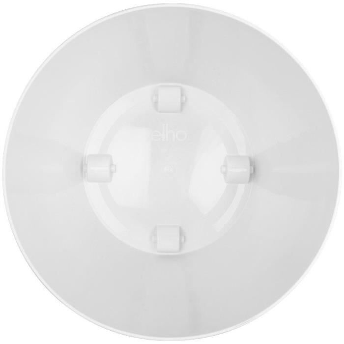 ELHO Lot de 2 pots de fleurs rond a roulettes Brussels - Ř35 x H33 cm et Ř39 x H36,5 cm - 55 L - Blanc
