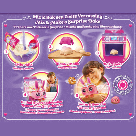 Fabrique a Pâtisserie Rose - MOOSE TOYS - COOKEEZ MAKERY - Four interactif, peluche parfumée et accessoires