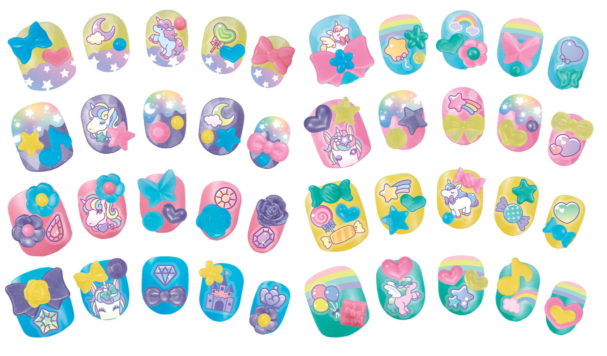 Mon kit de manucure - AQUABEADS - Licorne - 40 ongles - Stickers