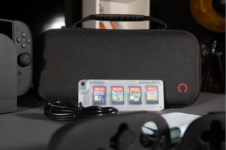Pack d'accessoires gaming - KONIX - Nintendo Switch 2 - Housse - 4 appuie-pouces - Verre trempé - Boîtier 9 jeux - Écouteurs