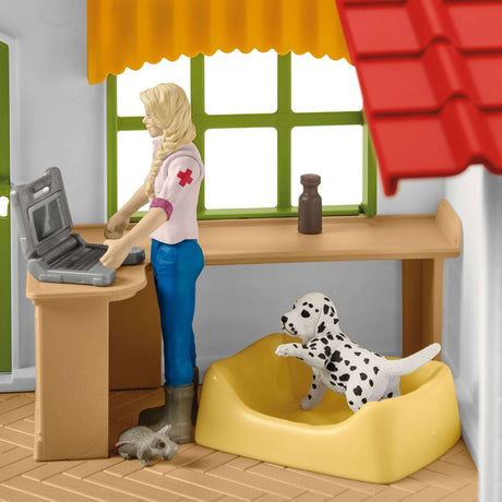 Cabinet vétérinaire avec animaux, coffret de 43 pieces avec figurine vétérinaire, animaux et accessoires, jouets animaux de la