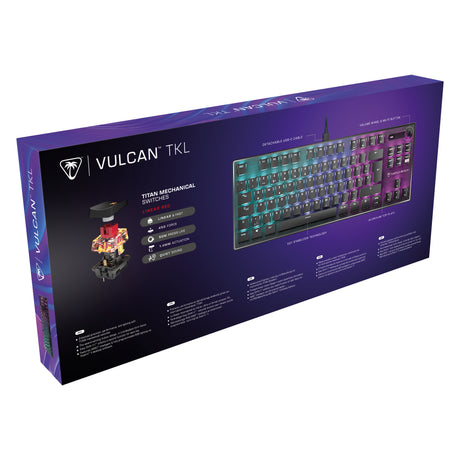 Clavier gaming RGB mécanique compact - TURTLE BEACH - Vulcan TKL - Noir