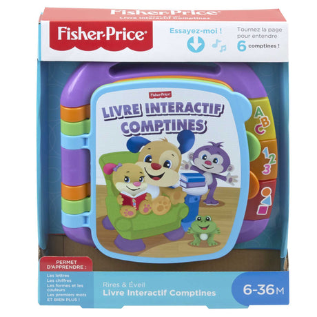 Fisher-Price - Livre Interactif Comptines - Livre bébé - 6 mois et + CDH39
