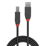 Cable Lindy USB 2.0 type A - B M/M 3m (Noir/Rouge)