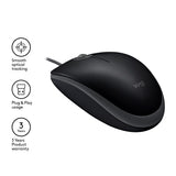 Souris filaire Logitech B110 Silent USB (Noir)