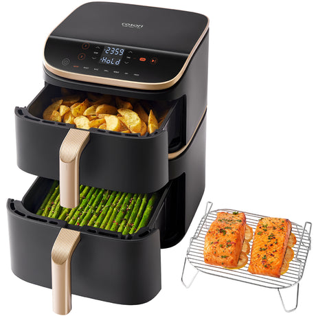 Friteuse sans huile COSORI - Turbo Tower Pro Smart - Capacité 10,8L - 7 programmes - 2630W - Noir
