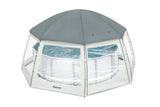 BESTWAY - Dôme de protection pour piscine - Octogonal 600 x 600 x 295 cm - Gris