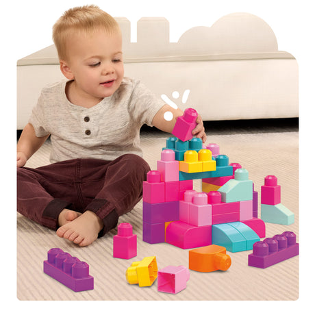 Mega Bloks - Sac Medium Rose 60 briques - Briques de construction  - 12 mois et + DCH54