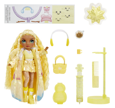 Rainbow High - Winter Wonderland - Jaune- Révele ta couleur - Créer son bonhomme de neige - Dés 4ans