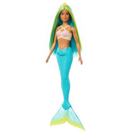 Barbie-Poupées Sirenes avec cheveux et nageoire colorés et serre-tete HRR03