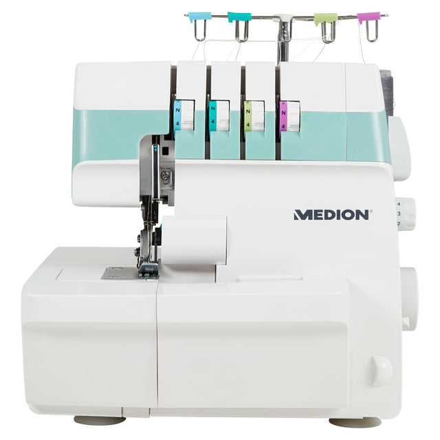 Surjeteuse - MEDION - SO 90 - 91W - Type d'aiguille 11, 14, 16 - 1200 tr/min - LED - Turquoise