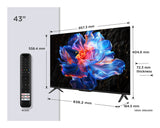 TCL 43P6K - TV LED 43 (109 cm) - 4K UHD 3840x2160 - HDR10+ - Google TV  - 3xHDMI 2.1 - WiFi