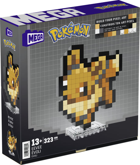 Mega-Pokémon-évoli-Coffret De Construction Rétro Pixel Art 323 Pieces - MEGA Pokémon - HTH78