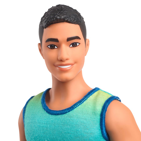Barbie-Fashionistas-Poupée Ken Avec Débardeur Dégradé Et Short En Jean - 3ans+ - HYV00