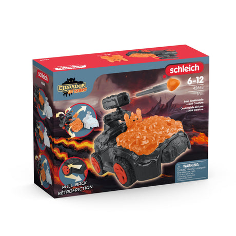 SCHLEICH -  42668   ELDRADOR CREATURES Crashmobile de Lave avec Mini Creature - Coffret voiture avec figurine fantastique