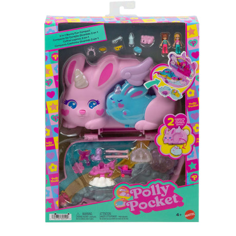 Polly Pocket - Coffret 2 en 1 Lapin - Avec 2 figurines et 12 accessoires - Polly Pocket - JFT88