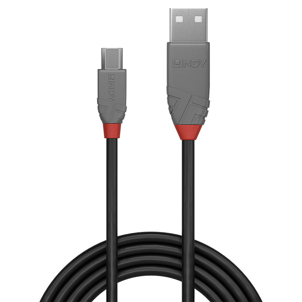 Cable Lindy USB 2.0 type A - Micro B M/M 1m (Gris)