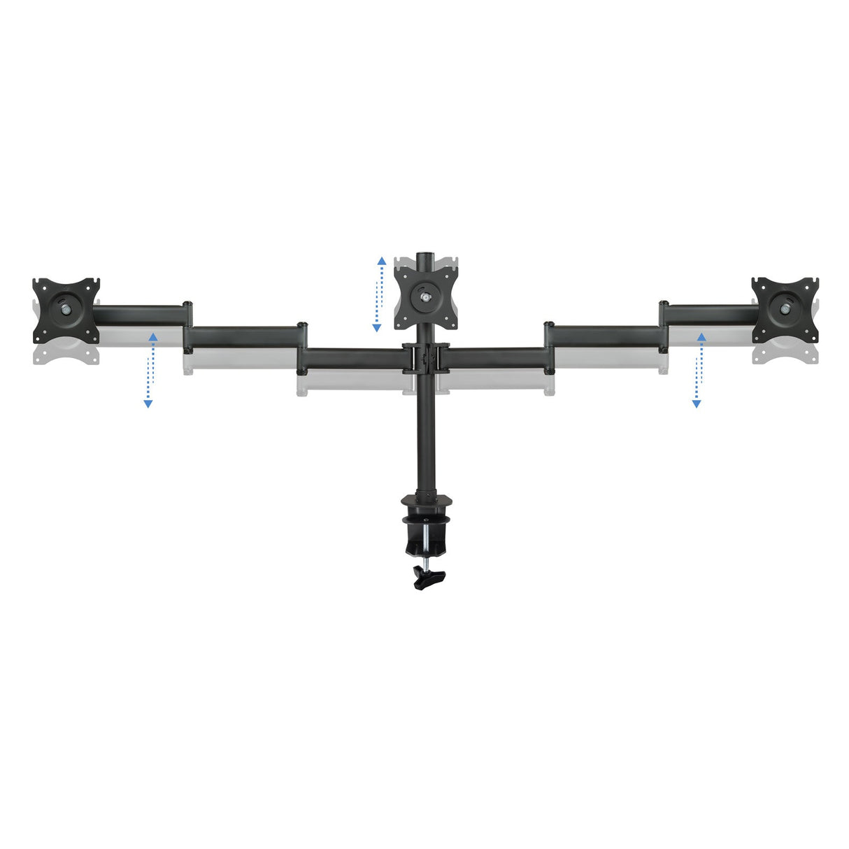 Support triple-écran é fixer Tooq DB1327TN 13"-27" (8kg max) (Noir)