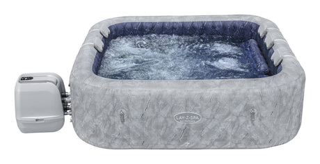 Spa gonflable BESTWAY - Lay-Z-Spa San Fransisco - Hydrojets - 230 x 230 x 71 cm - 5 a 7 places - Carré (couverture, 5 appuie-tete)