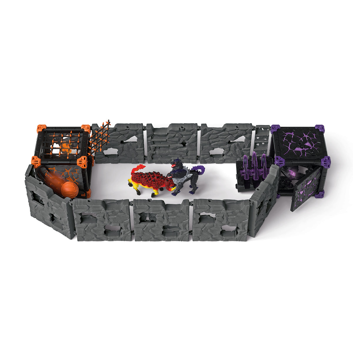 BattleCave Arena: Lave vs Ténebres, arene de combat pour figurines Eldrador, SCHLEICH 42673 Eldrador Creatures, des 7 ans