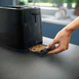 Grille-pain - PHILIPS - HD2581/90 - Collection Daily petit déjeuner - 2 fentes - 830W - Noir