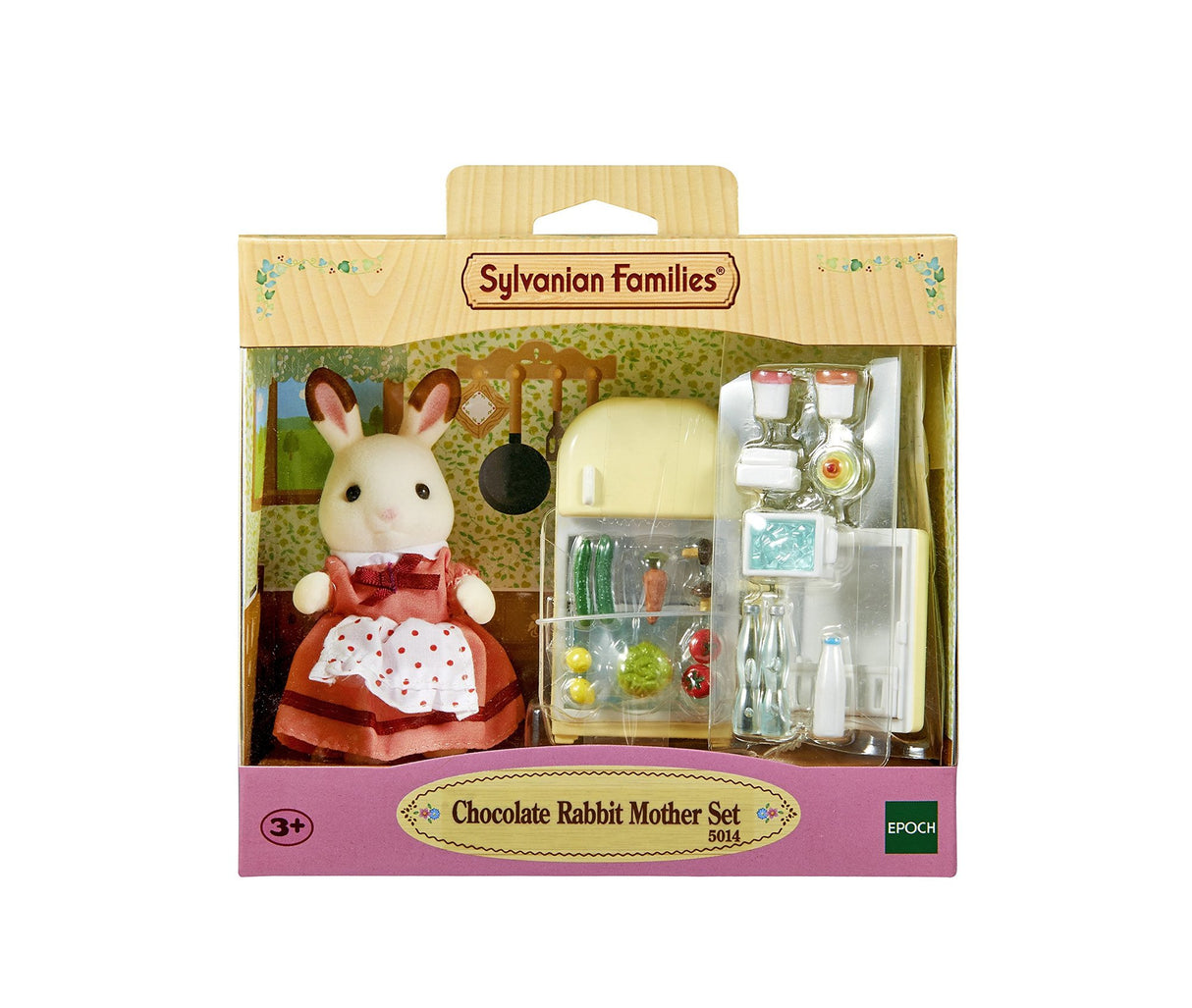La maman Lapin Chocolat et réfrigérateur - Sylvanian Families - 5014