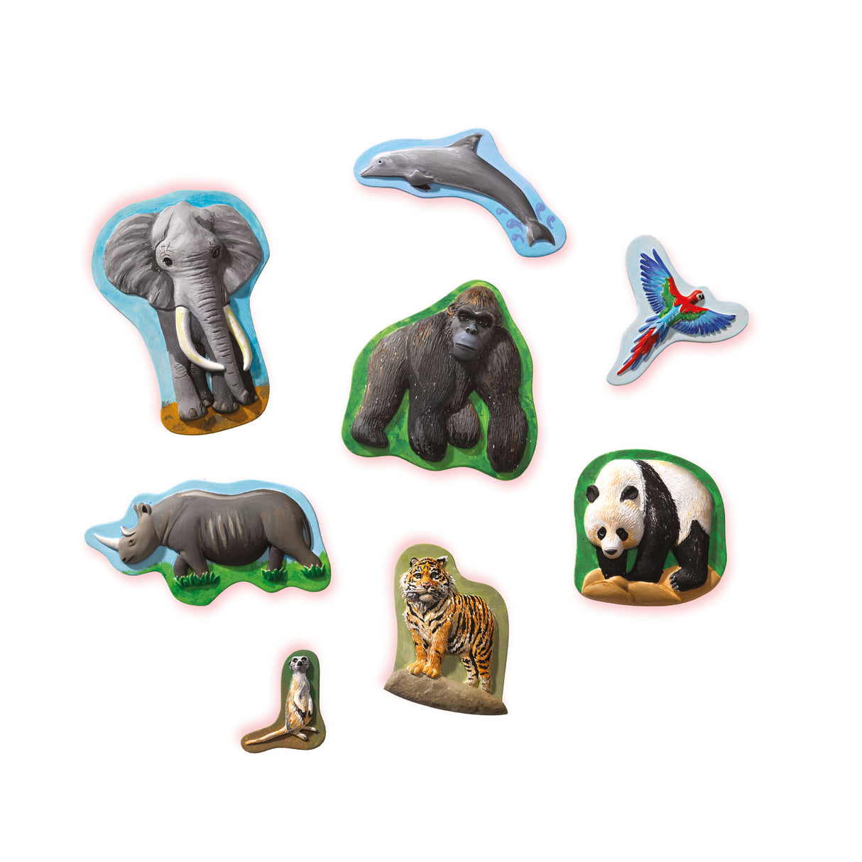 Moulage et peinture - SES CREATIVE - Hobby - Animaux - Plâtre Lavable - 11 figurines a créer - Age : 5+