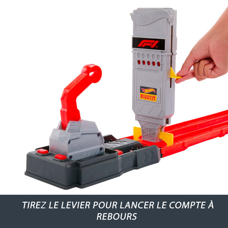 Ensemble véhicule de course et piste Hot Wheels JKM88 Multicolore